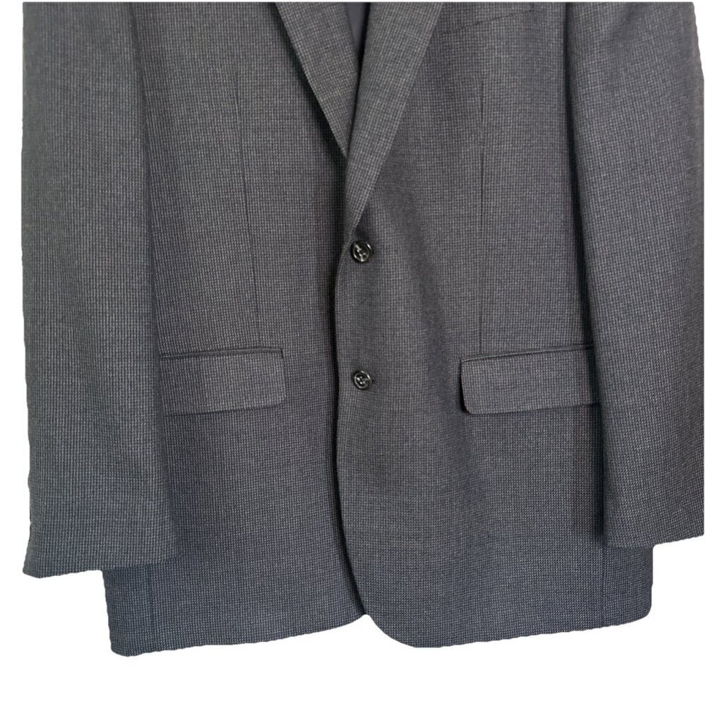 Ralph Lauren Men's Wool Tweed Sport Coat Jacket Sz 44L Herringbone Gray Blazer - Picture 6 of 11